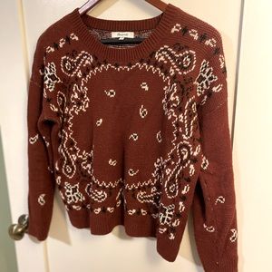 Madewell Bandana Pullover Sweater, XXS
